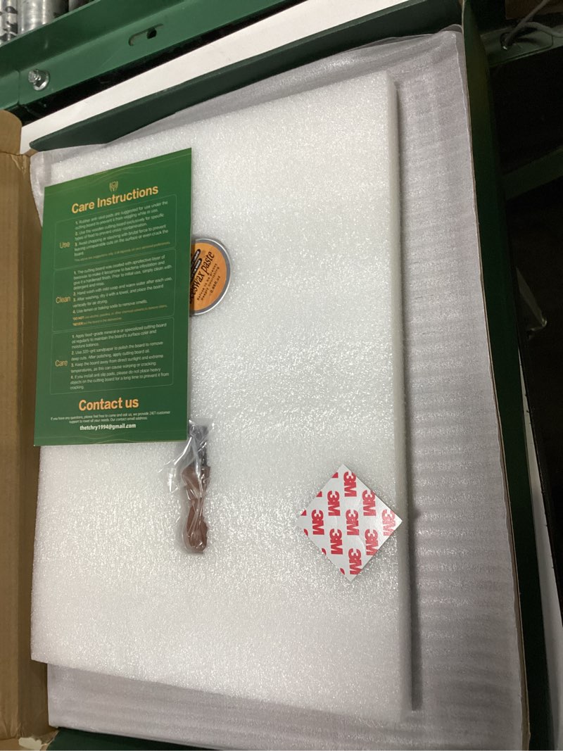 Condition photo showing New/Like New for thetchry walnut cutting boards for kitchen, end grain wooden cutting board, large chopping board double sided with handle, thick butcher block charcuterie meal prep & serving with gift box, 17"×13"×1" 17"l x 13"w