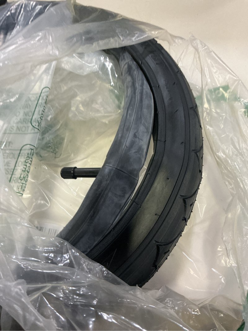 Condition photo showing Good Condition for rear 16×1.75 tire and inner tube, 16x1.75/47-305 folding stroller back wheel tire fit for bob 3-wheeler gear jogging troller models including revolution pro/flex/su/ironman(1set)