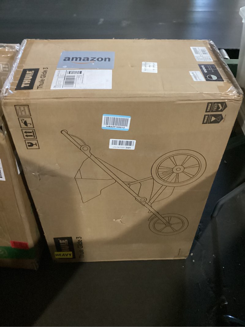 Condition photo showing New/Like New for thule glide 3 single child all-terrain & jogging stroller, lightweight, air-filled tires, twist hand brake, fixed front wheel