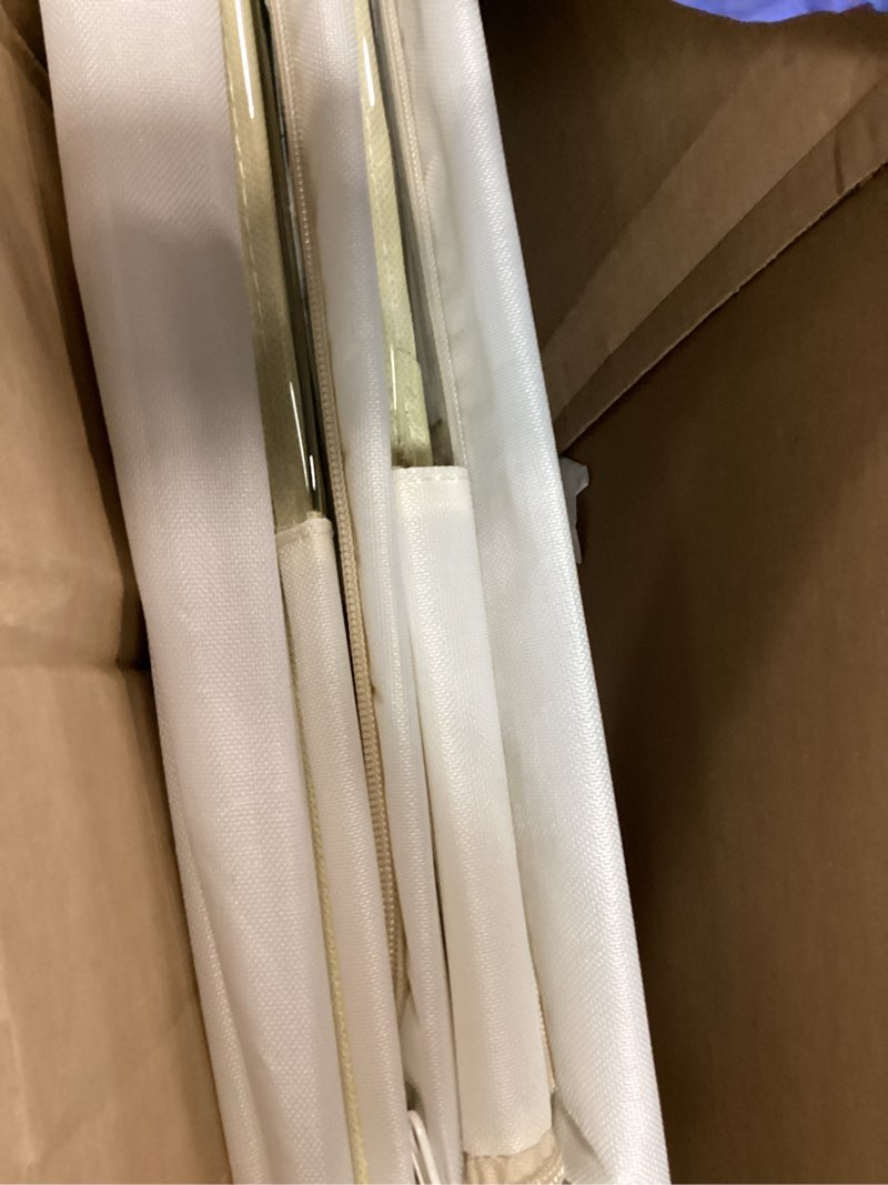 Condition photo showing Good Condition for clothes storage bins with metal frame, foldable clothes organizers storage containers for clothes, sheets, blankets, pillows and towels (100l, 3 pack) beige beige 100l(23.6''x16.5"x15.7")