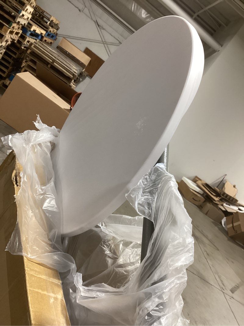 Condition photo showing Good Condition for 2 plastic development group 4' round versatile folding banquet tables, white