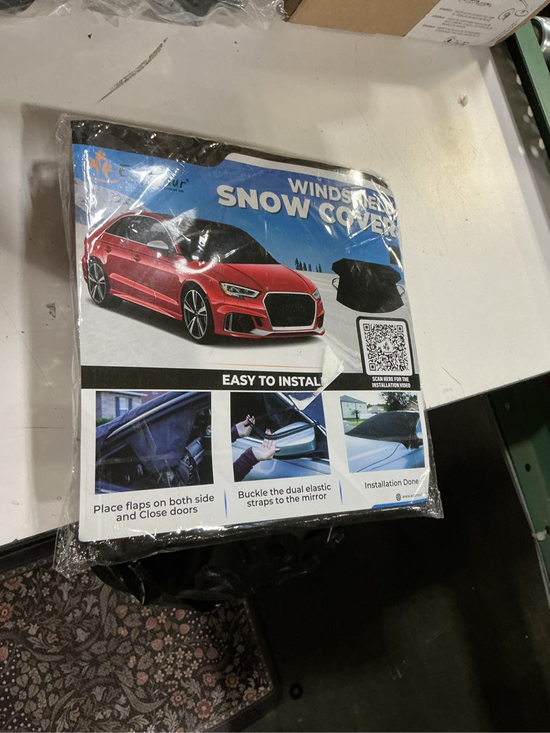 Condition photo showing New/Like New for econour windshield cover for ice and snow | durable 600d oxford fabric | waterproof winter car cover for compact cars, suv and sedan | essential car winter accessories | small (64" x 42")