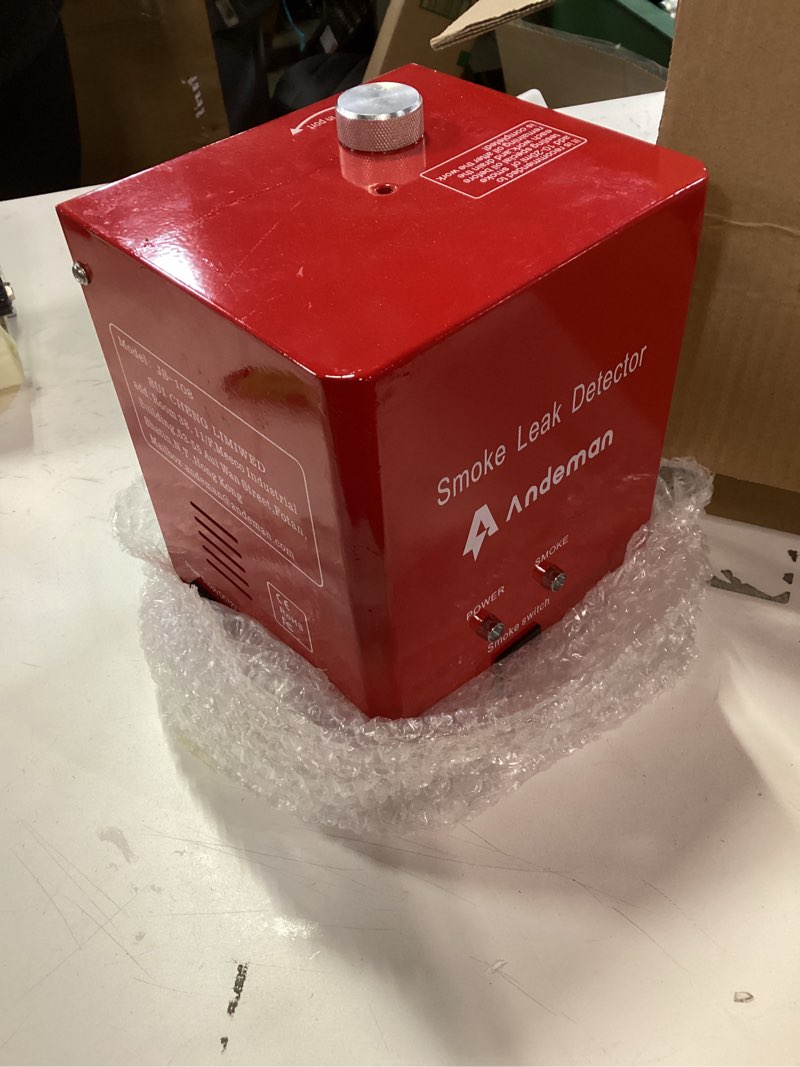 Condition photo showing As Is for JS-108 Automotive Smoke Machine, Portable Leak Detector 12V