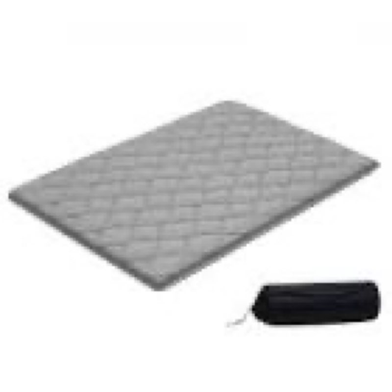 VEVOR Japanese Tatami Mat, Full Size Foldable Japanese Tatami Mattress, Futon Mattress with Storage Bag & Fastener, 9-Layer Floor Mat for Sleeping, Dormitory, Meditation, Yoga, 80 x 54 x 3.5 in, Gray