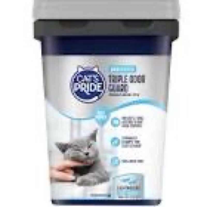 cat s pride max power triple odor guard unscented clumping cat litter 26lb pail