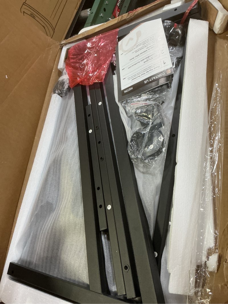 Condition photo showing Good Condition for MOTPK Small Gaming Desk with LED Lights & Power Outlet, Computer Desk 31.5inch for Small Space, Cheap Gaming Table with Carbon Fiber Texture, Kids Desk Gift for Boys Men, Black