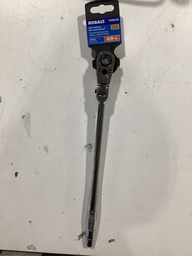 Condition photo showing New/Like New for kobalt 90-tooth 3/8-in drive full polish handle flexible head ratchet