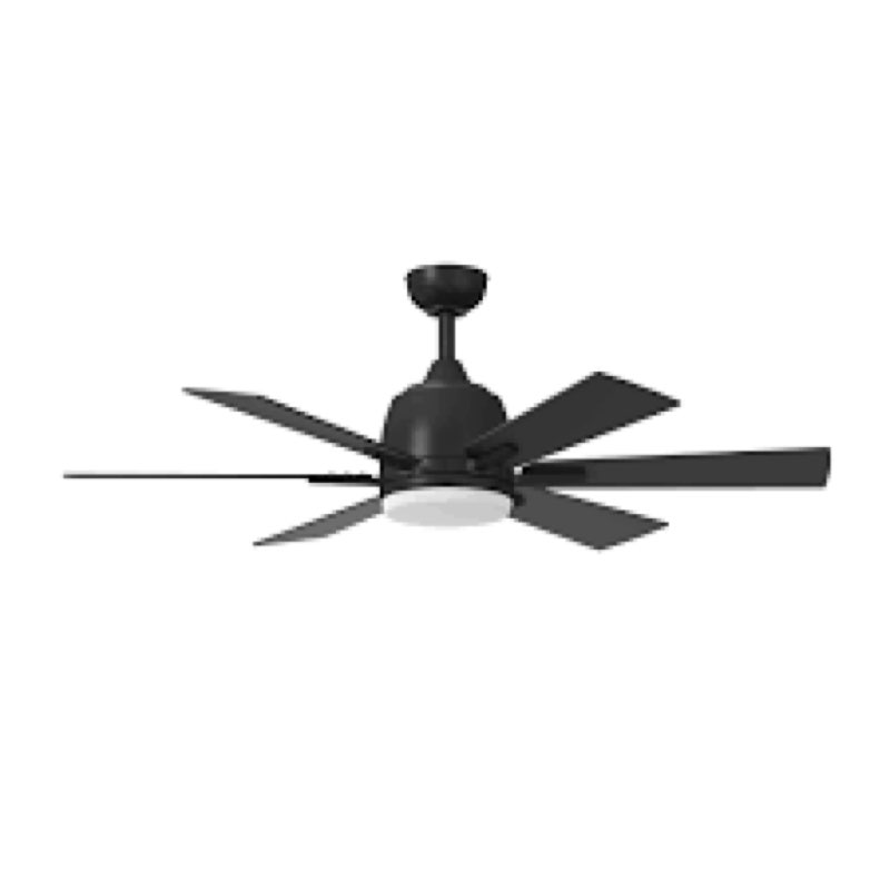 Harbor Breeze Bradbury 48-in Matte Black Integrated LED Indoor Downrod or Flush Mount