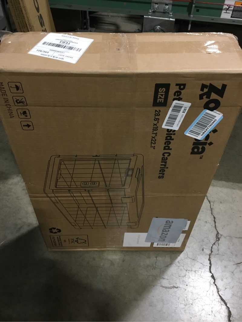 Condition photo showing Good Condition for Collapsible Dog Crate for Dogs - 28" L Heavy Duty Dog Kennel No Tools Required with 4 Sides Steel Foldable Cage for Dogs Indoor Furniture, Portable Carrier with 2 Smooth Wheels, Beige