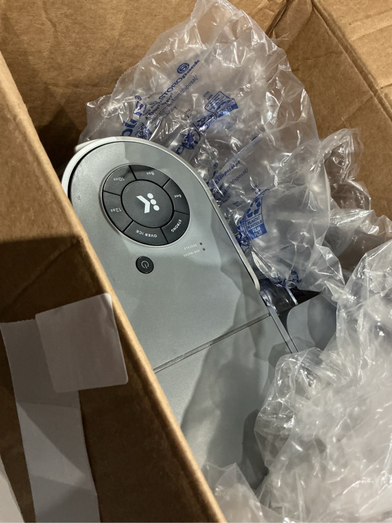 Condition photo showing As Is for keurig k-supreme single serve k-cup pod coffee maker, multistream technology, 4 brew sizes, 66oz dual-position removable reservoir, gray gray coffee maker