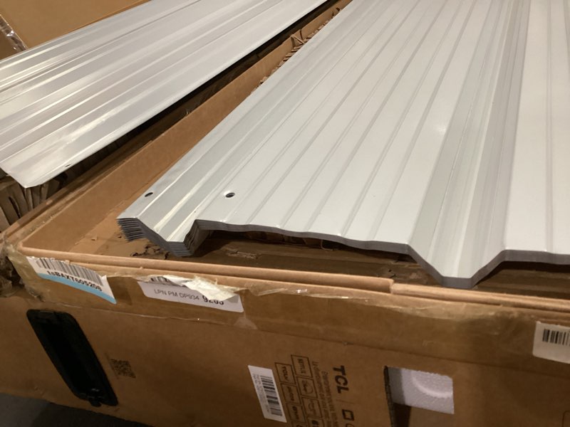 Condition photo showing As Is for corigated roofing panels (14 pcs)