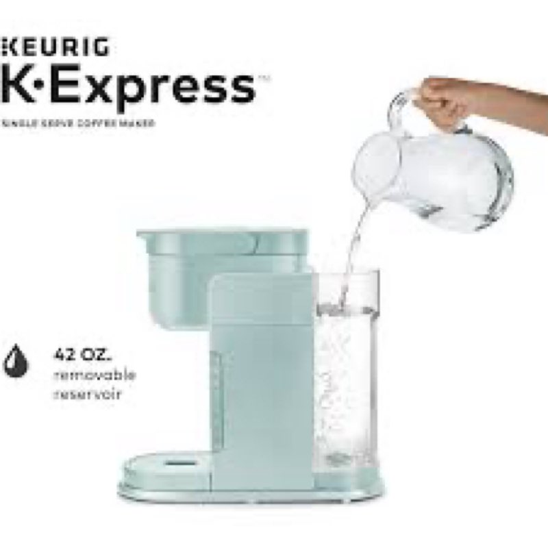 keurig k-express coffee maker, single serve k-cup pod coffee brewer, mint