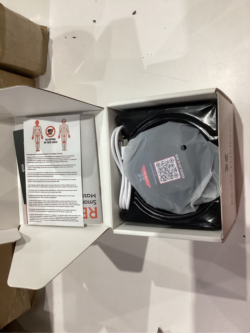 Condition photo showing New/Like New for REVO The Original 4-in-1 Smart Cupping Therapy Massager, Red Light Therapy for Targeted Pain Relief, Knots, Aches, Muscle Soreness, Circulation & Tighter Skin, Portable Cupping Kit 1 Pack