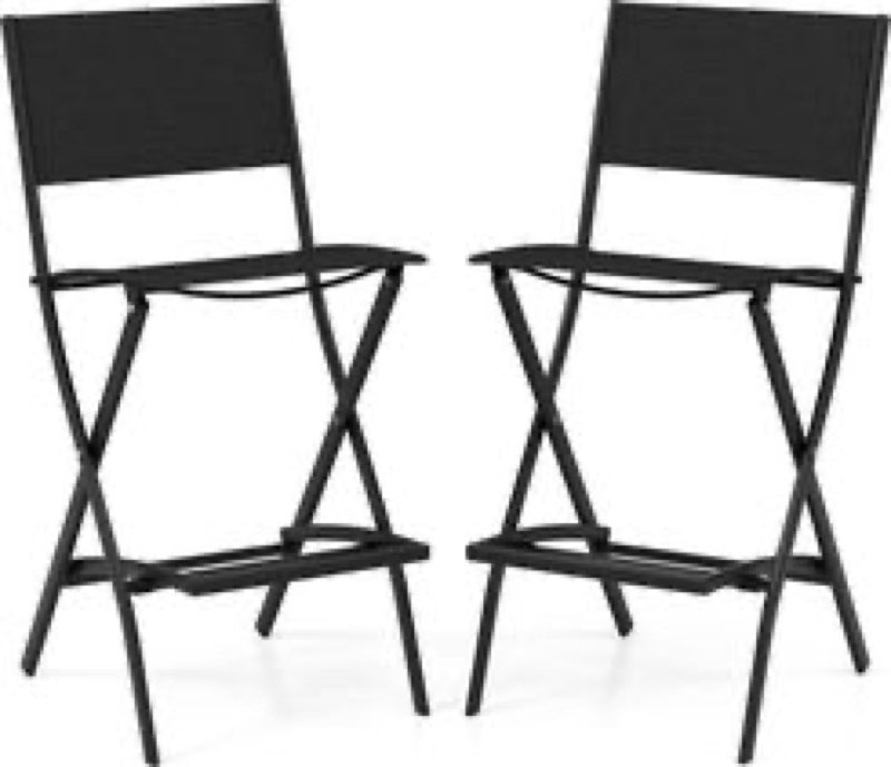 Costway Garden Bar Chairs Set of 2 Np11341Dk2
