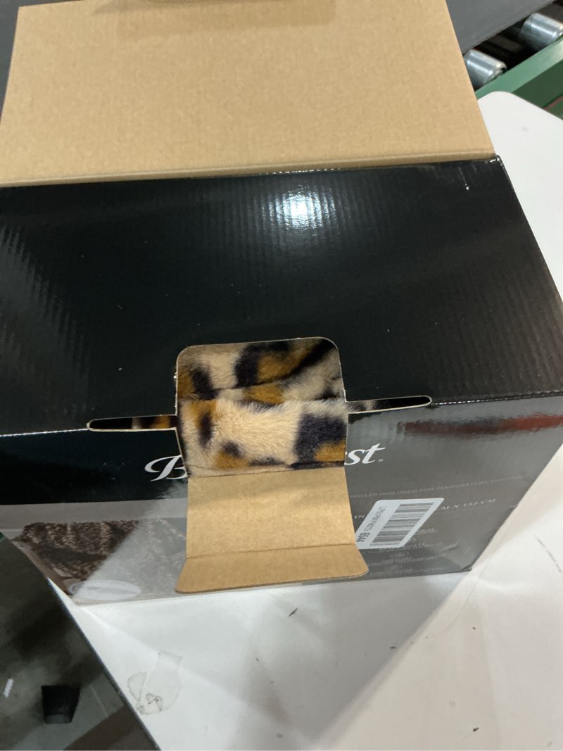 Condition photo showing New/Like New for Beautyrest Long Brushed Faux Fur Ogee Textured Design Electric Blanket, Auto Shut Off, Virtually Zero EMF, Multi Heat Setting, UL Certified, Machine Washable, Leopard Throw 50x60 Leopard 50x60"