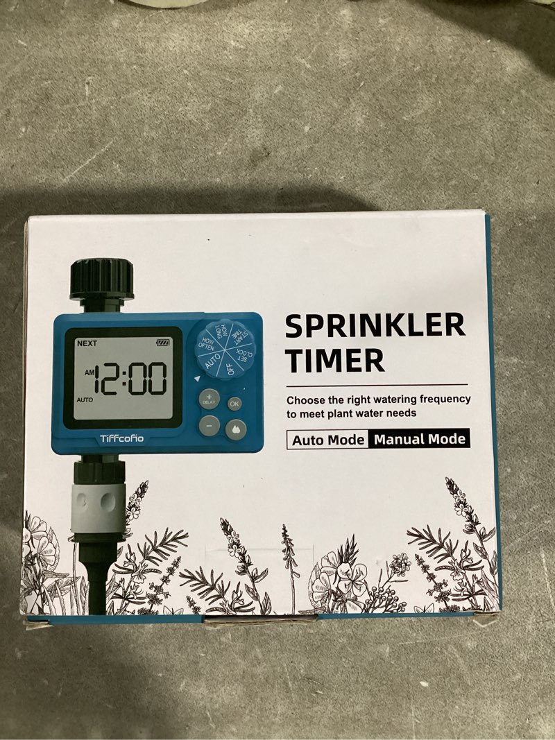 Condition photo showing New/Like New for sprinkler timer outdoor, digital pogrammable for garden hose, irrigrtion timer with rain delay and manual mode (1 pack)