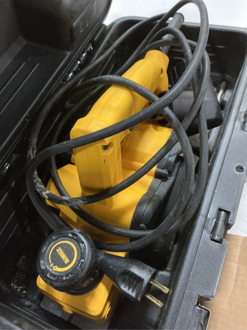 Condition photo showing As Is for dewalt hand planer kit, 5.5-amp, 3-1/4-inch (d26677k)