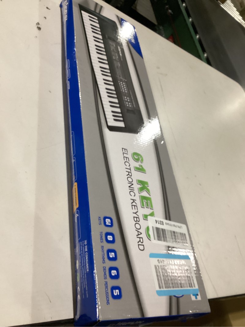 Condition photo showing Good Condition for M SANMERSEN Kids Music Keyboard, 61-Key Portable Electronic Piano Toy with Microphone, Teaching Tool for Beginners, Ages 3-12, Black 24.4*6.3*1.8 inch