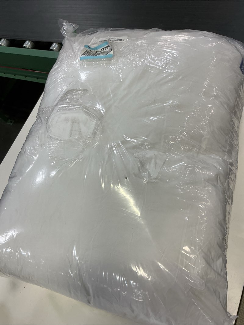 Condition photo showing As Is for miulee throw pillows inserts, pack of 2 16x24 inch 100% virgin fiber filling bed couch pillows