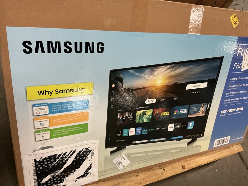 Condition photo showing Good Condition for samsung 40-inch class full hd f6000 smart tv (2025 model) hdr, object tracking sound lite, knox security, one ui tizen, smart tv 40-inch f6000 series