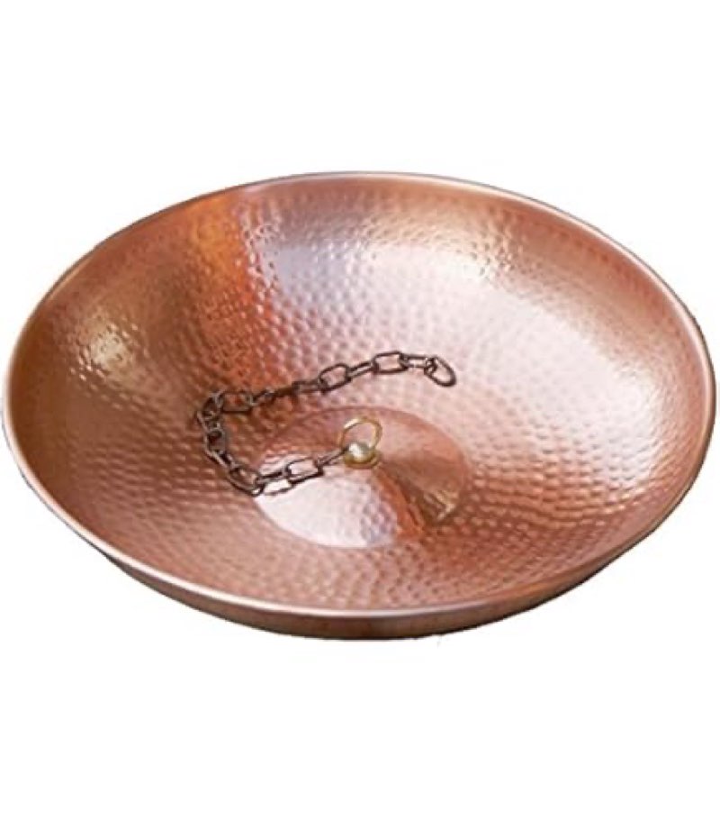 evergreen garden 14\\\\\\\\\\\\\\\\\\\\\\\\\\\\\\\" rain chains basin, display dish gold w/chain, rainwater collection for roof gutter downspout, decorative bowl rain chain basin for garden & patio (gold textured) (pack of 2) 