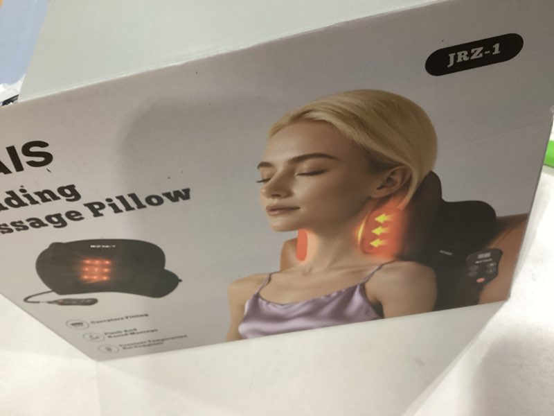 Condition photo showing New/Like New for Neck Massager Pillow, Neck and Shoulder Relaxer with Heat, 3 Modes and Strengths, Neck Massager for Pain Relief Deep Tissue, Remote Control, Gift for Women Men Parents Christmas,Black