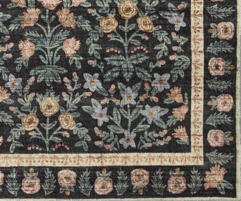 amada homefurnishing area rugs 9x12, washable floral rug non slip large living room rug vintage dist