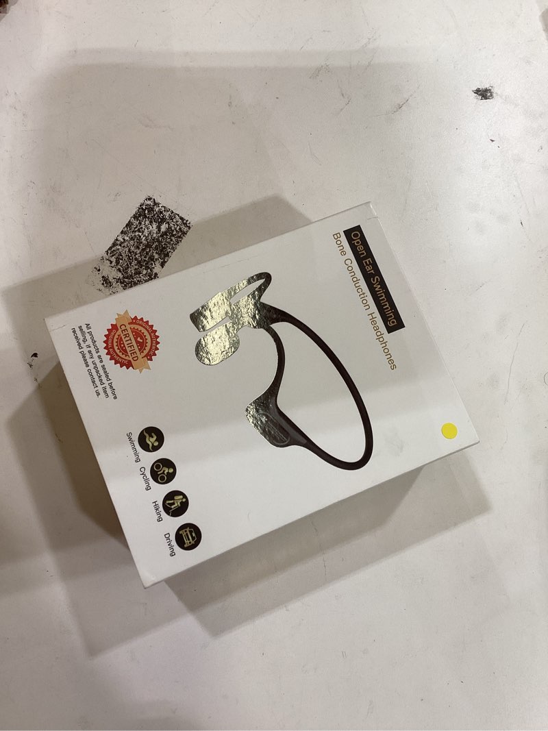 Condition photo showing Good Condition for Soft Liquid Silicone Bone Conduction Swimming Headphones Underwater,IPX8 Waterproof Earbuds,Open Ear Swim Headphone with Skin-Friendly/Built-in 32G MP3-Player Earphones for Swimming-Beige Orange