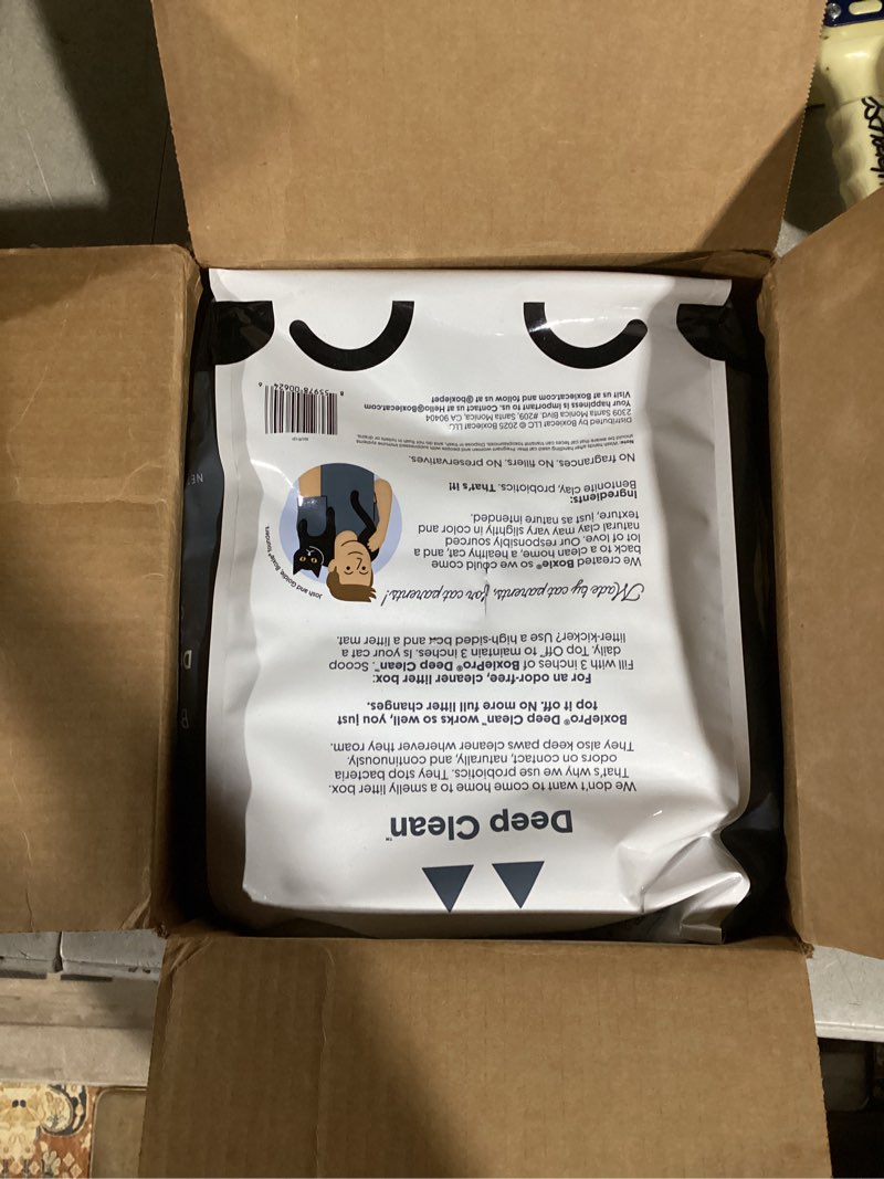Condition photo showing New/Like New for Boxie Probiotic Cat Litter, 40 Day Odor Control, Clumping Clay Kitty Litter, Odor Eliminating Probiotics, Dust-Free, No Fragrances No Fillers, 28 lb PRO 28 lb