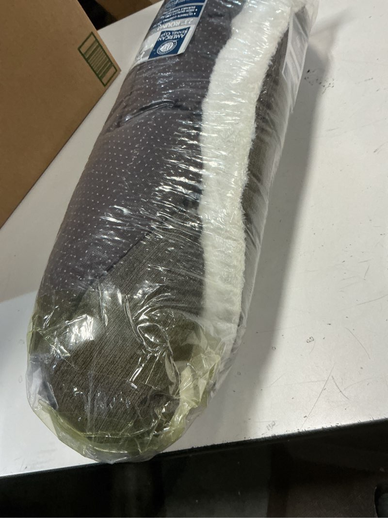 Condition photo showing Good Condition for American Kennel Club 23" Mason Fabric Round Pet Bed - Stylish Washable Dog Bed with Non-Slip Bottom, Plush Sleeping Surface - for Cats, Small Breeds Brown SM - 23"