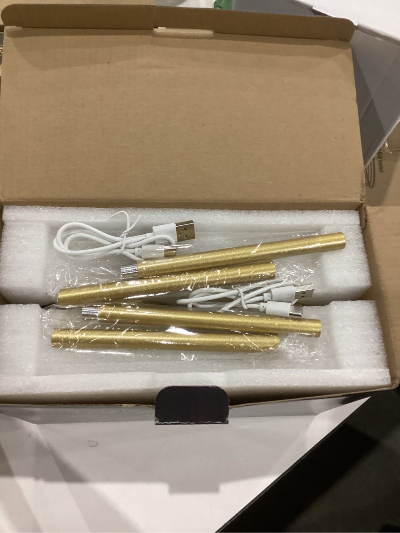 Condition photo showing As Is for 2 Pack Cordless Table Lamps, 3 Colors Stepless Dimming, 5000mAh Rechargeable Battery LED Desk Lamp for Bedroom/Couple Dinner/Desk/Cafe/Dining Room/Terrace Gold -2 Pack