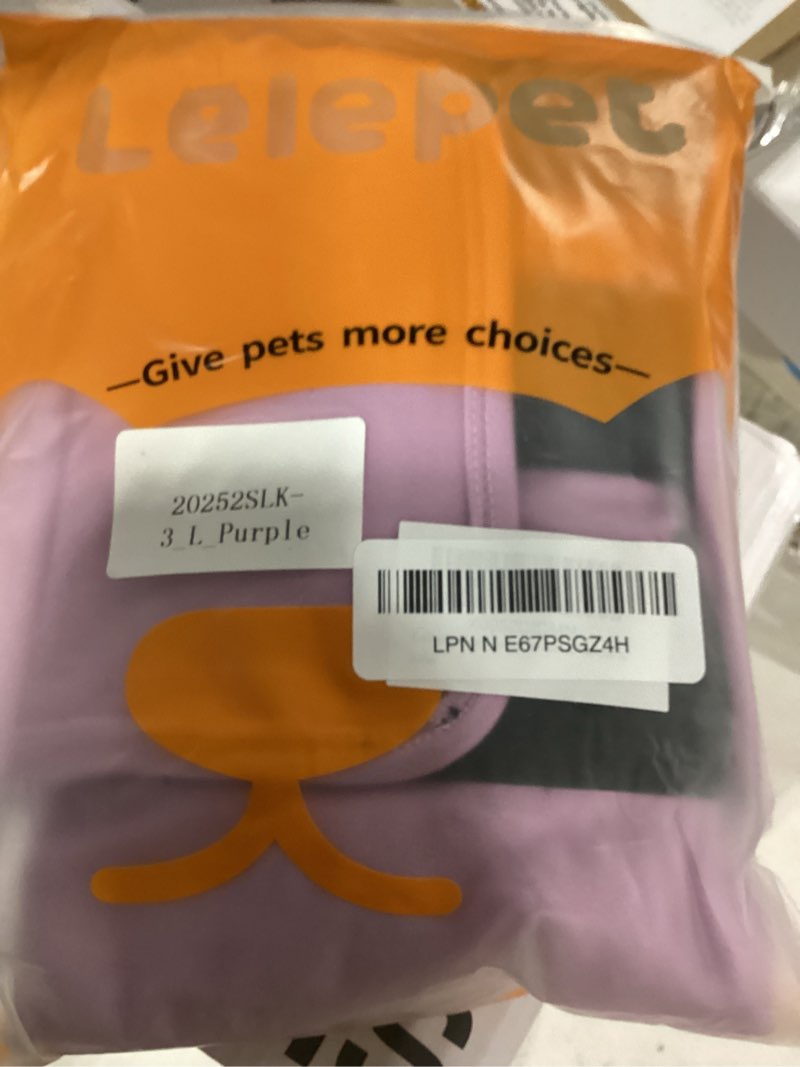 Condition photo showing Good Condition for lelepet reusable dog diapers female large, dog period panties, washable belly band dog with suspenders, dog in heat diaper, soft adjustable? doggie onsie with hole? tail, purple, l purple l