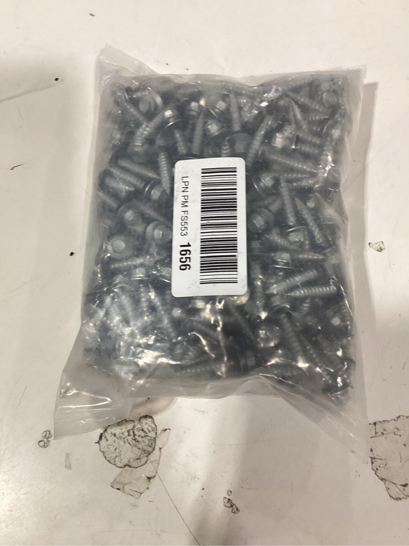 Condition photo showing Good Condition for #14 metal roofing screws: (250) screws x 1-1/2" galvanized hex head sheet metal roof screw. self starting metal to wood sheet metal screws with epdm washer. for corrugated roofing no paint