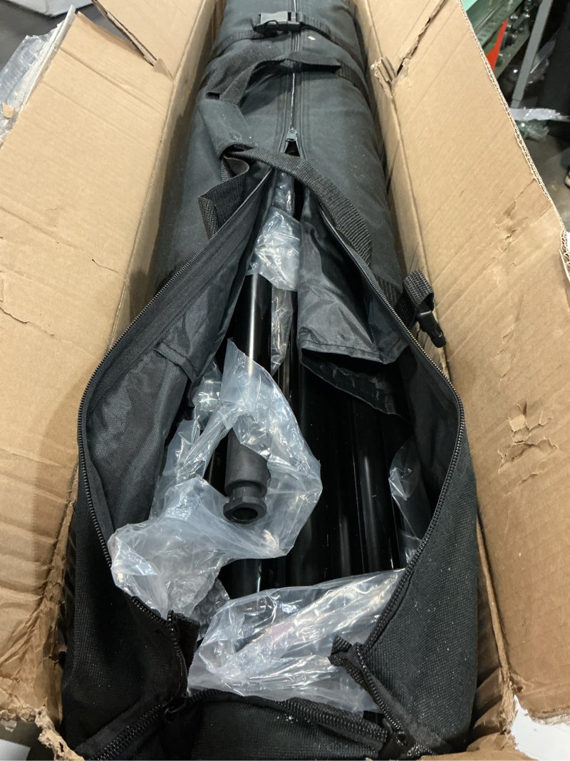 Condition photo showing Good Condition for SLOW DOLPHIN Photo Video Studio Triple Crossbar 10 (W) x 8.5 (H) ft Adjustable Photography Backdrop Background Support Stands, with Mounting Bracket and 6 Pcs Spring Clamp, Carry Bag