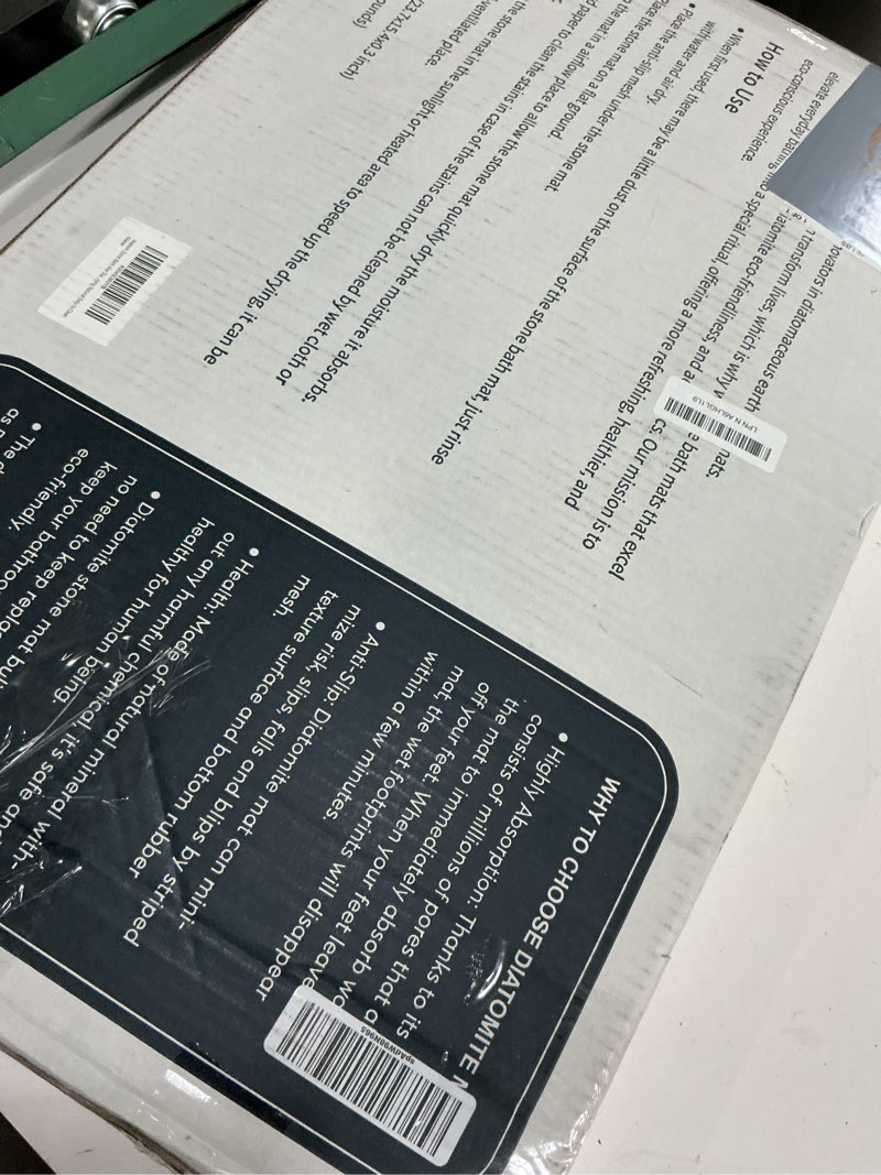 Condition photo showing Good Condition for Stone Bath Mat Diatomaceous Earth Shower Mat Non-Slip Super Absorbent Diatomite Stone Bath Mats for Bathroom Floor Quick Drying Natural Easy to Clean Line2-grey