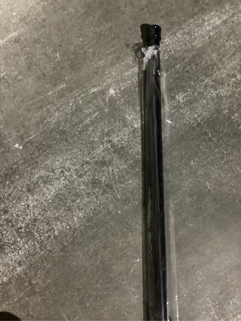 Condition photo showing Good Condition for no sectional assembly shower curtain rod 56-104 inch, 1" diameter spring long adjustable tension curtain rods for bathroom windows closet no drilling no rust, black black 56-104inch, no assembly