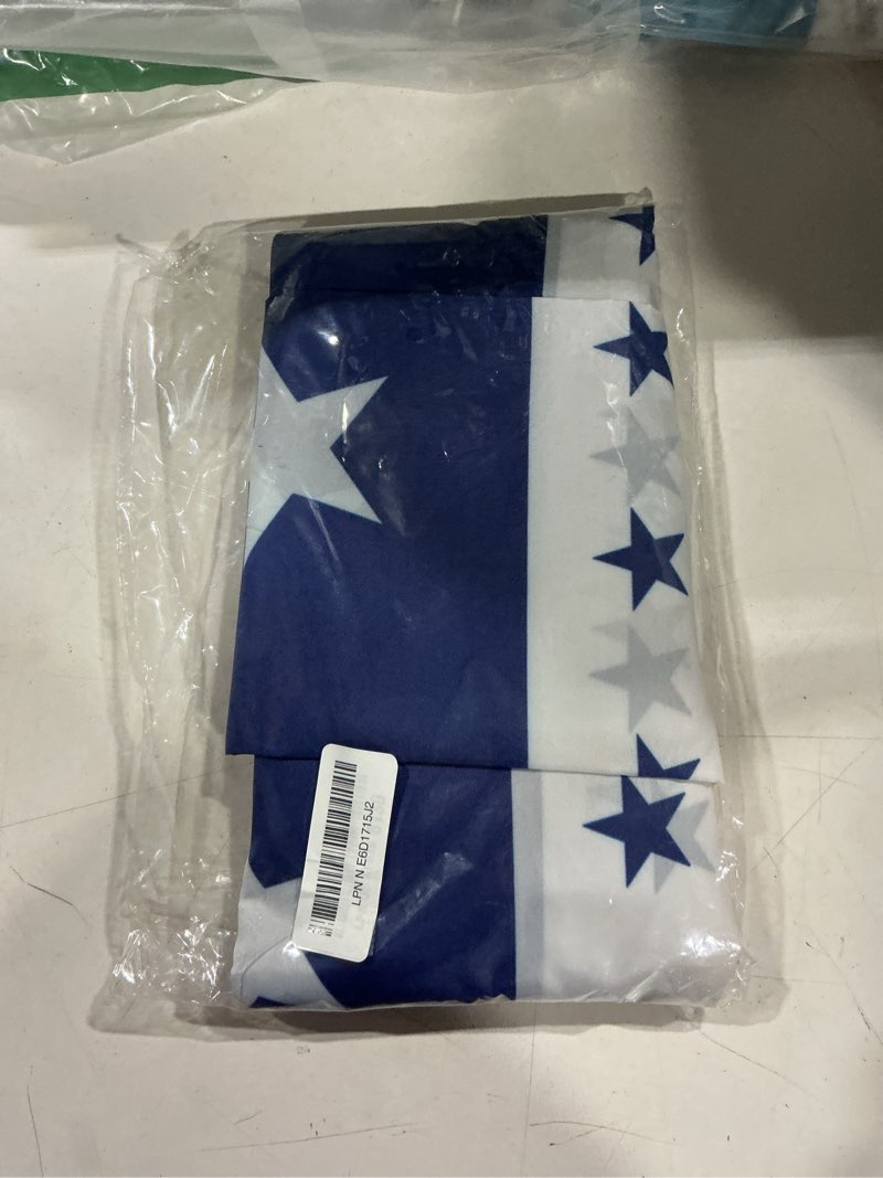 Condition photo showing Good Condition for usa bunting flag 4th of july red white blue american patriotic independence day and memorial days decorations 1pcs-3 rows of stars one size 1