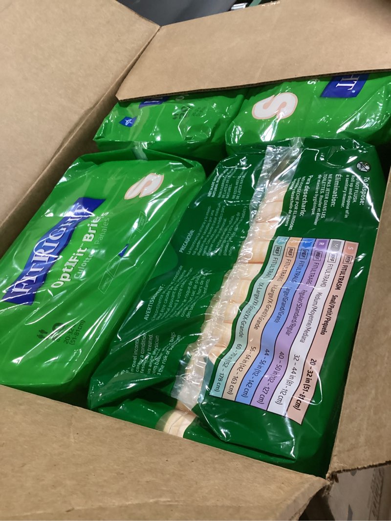 Condition photo showing New/Like New for FitRight Adult Diapers, Ultra Heavy Absorbency, S (Waist Size 20in-32in), 80 Count, OptiFit Incontinence Briefs for Men and Women, Disposable, Moisture-Wicking, Leak Protection, 80 Count Small