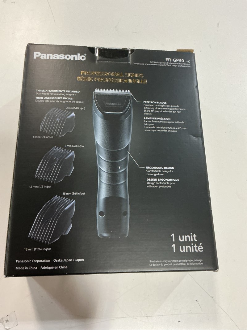 Condition photo showing New/Like New for panasonic professional cordless/corded hair clipper for precision cutting