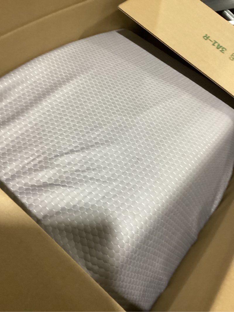 Condition photo showing New/Like New for Bedluxe Leg Pillow Elevation Blood Circulation, Wedge Pillow for Legs Swelling, Leg Elevating Wedge Pillow for After Surgery, Foot Knee Pillow for Leg Rest, Sleeping, Memory Foam Top, 8in, White/Grey 22*24+8 White Grey