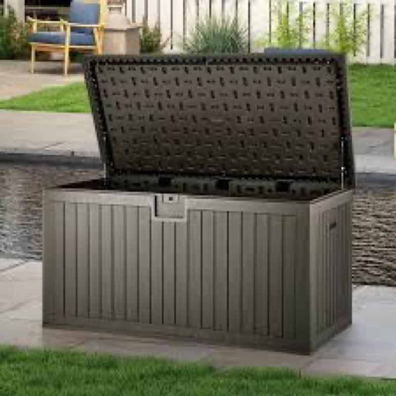 Balconera 230 Gallons Water Resistant Deck Box With Flexible Divide