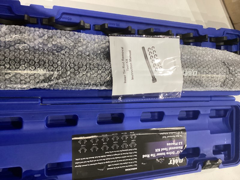 Condition photo showing Good Condition for Orion Motor Tech Inner Tie Rod Removal Tool Kit, Inner Tie Rod Tool for Tie Rod Removal and Installation, Master Inner Tie Rod Tool Set with 12 Crowfoot Adapters 1/2 Inch Drive Tube and Tool Case (BK) black