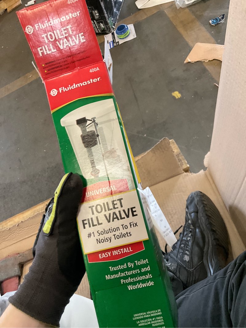 Condition photo showing As Is for fluidmaster toilet valve 3 pack