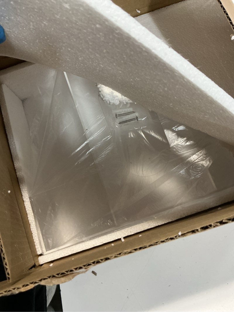 Condition photo showing Good Condition for Acrylic Hygiene Dispenser Station with 3 Compartments - Triple Sanitation Station Holder Dispenser for Face Masks, Gloves Box, Hand Sanitizer, Hairnets, Tissues- Wall Mount or Tabletop