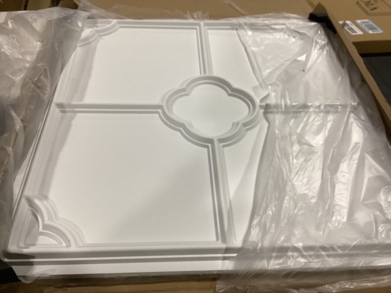 Condition photo showing New/Like New for art3d 12-pack lightweight drop ceiling tiles for suspended grid, 2x2 ft ceiling panels in white, cover 48 sq.ft