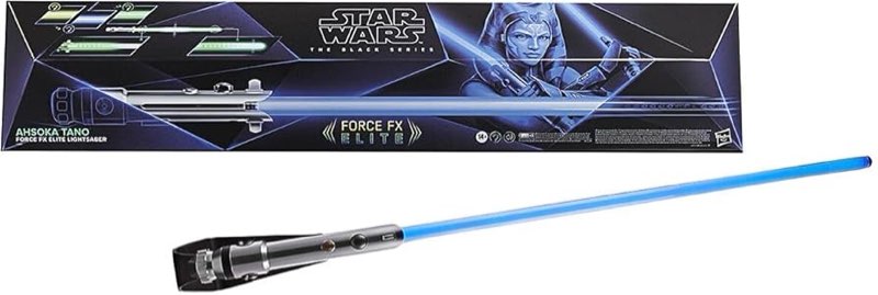 STAR WARS The Black Series Ahsoka Tano Force FX Elite Electronic Lightsaber with Advanced LED and So