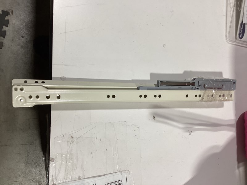 Condition photo showing As Is for reliabilt 18-in 3/4 extension soft close bottom mount european 50-lb load capacity white
