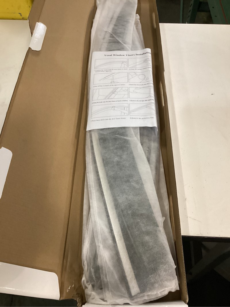 Condition photo showing New/Like New for VESUL Compatible with 2025 2026 Chevy Equinox (NOT for EV) Window Deflectors OEM-Style Rain Guards 4-Piece Set No-Drills Installation Smoke Tinted Windshield Vent Visors 304 Stainless Steel Trim for Equinox 2025+ (smoke)