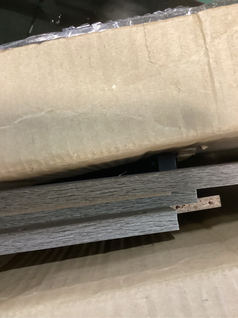 Condition photo showing As Is for furinno simplistic a frame computer desk, black/french oak grey black/french oak grey 32 inches