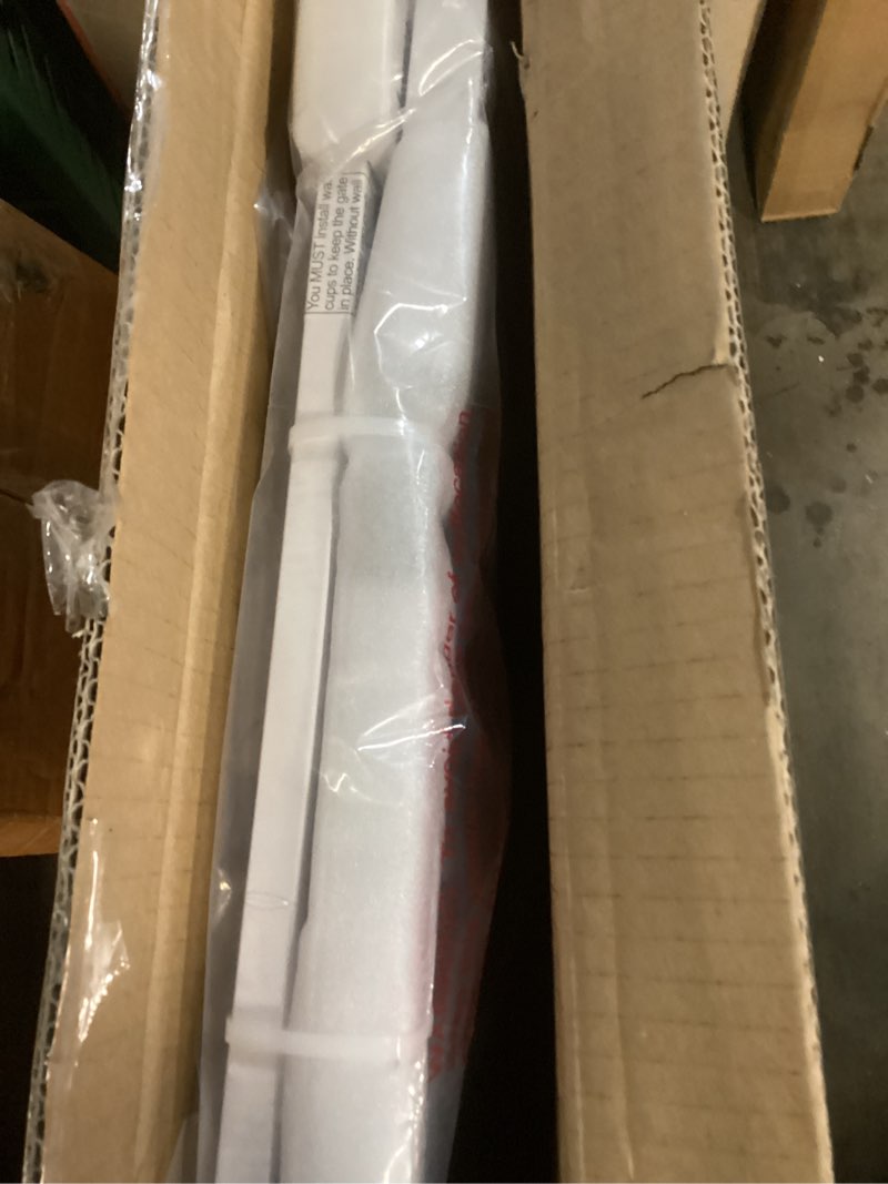 Condition photo showing Good Condition for keny 29"-42.5" baby gate for stairs, auto close safety dog gate, pressure mounted easy walk through pet gate for doorways, durable stair gate, 30" tall, white
